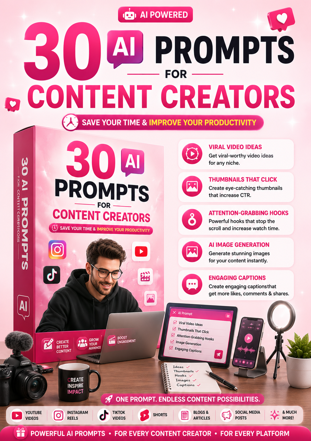 30 Ai Prompts For Content Creators